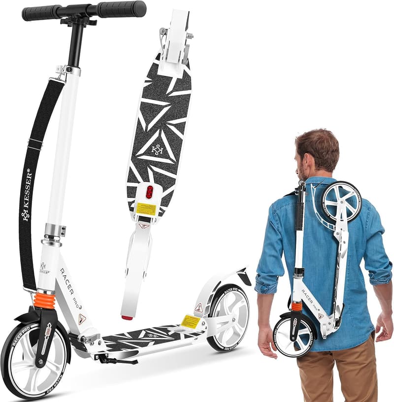 KESSER Cityroller Klapp-Scooter mit 205mm PU-Rädern, höhenverstellbar
