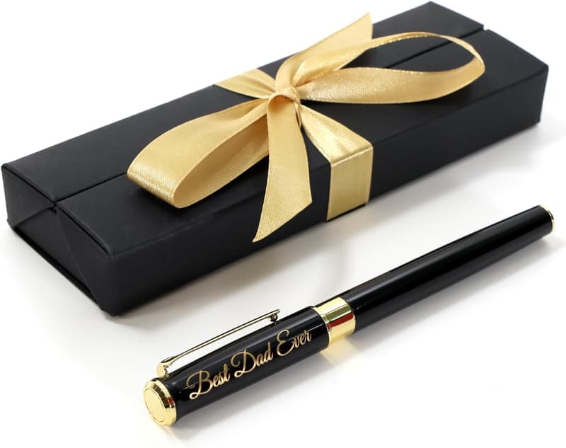 Personalisierter Metallic-Tintenroller mit Lasergravur | Geschenkbox