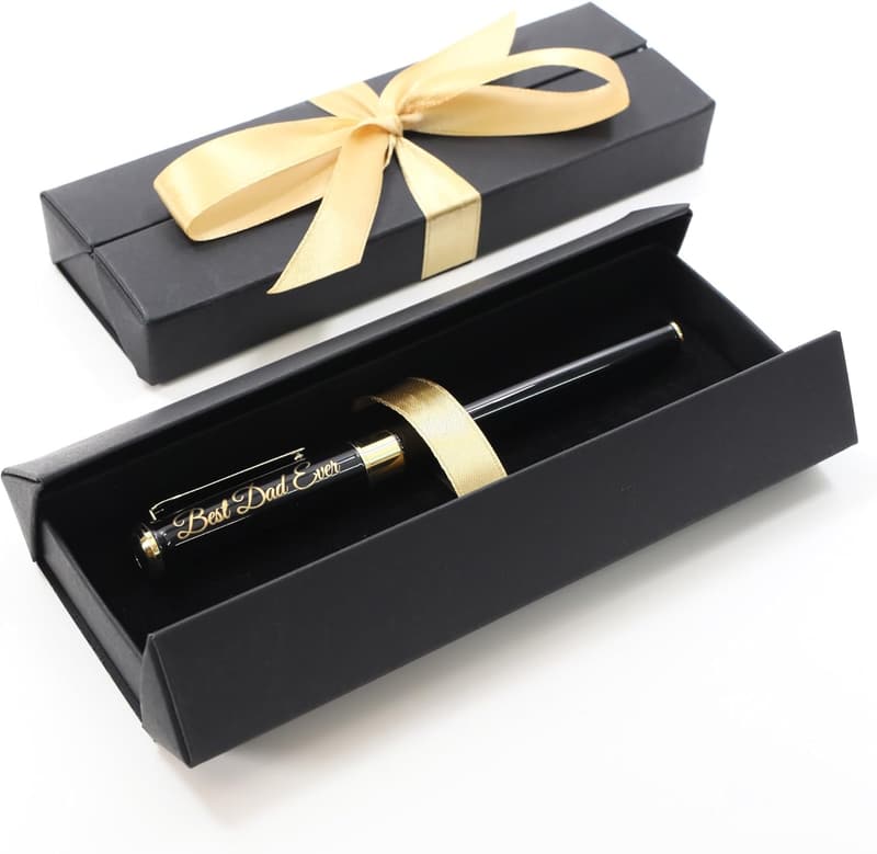 Personalisierter Metallic-Tintenroller mit Lasergravur | Geschenkbox