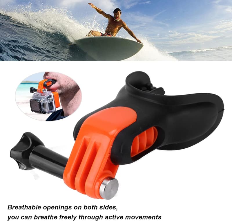 Goshyda Mundstückhalter-Set für Actionkameras zum Surfen und Kajakfahren