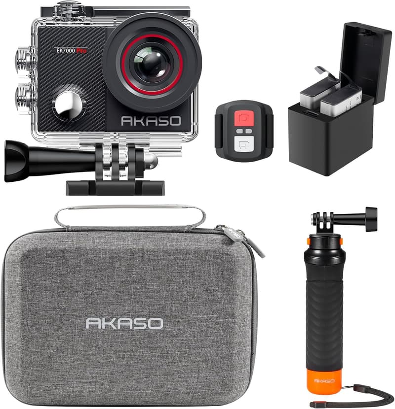 AKASO 4K Actionkamera mit 20MP, wasserdicht bis 40m, Touchscreen