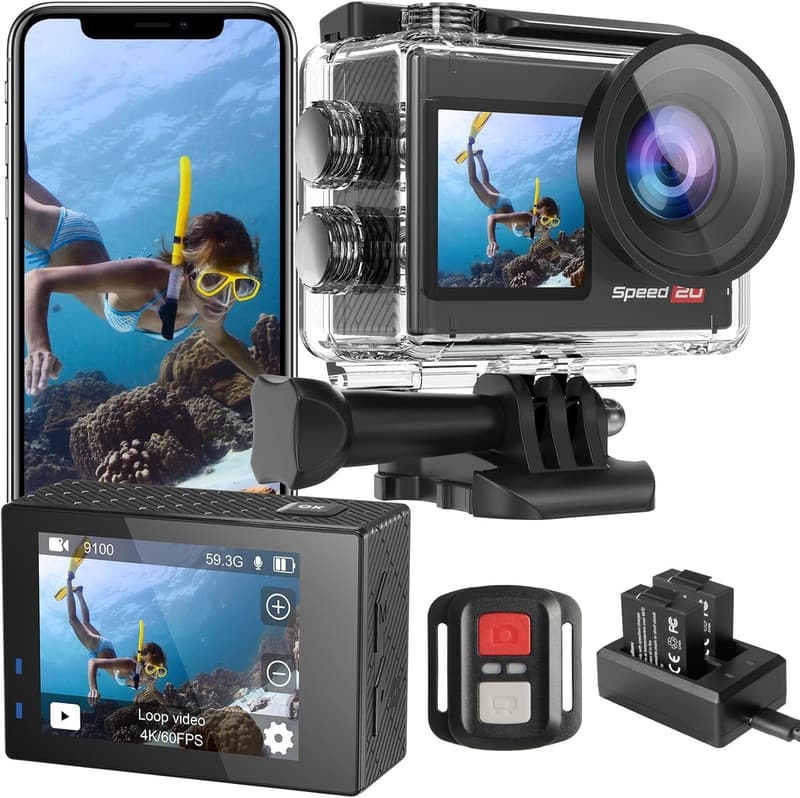 Hiicam Speed 20 4K Actioncam mit 40MP, WiFi & 40m wasserdicht