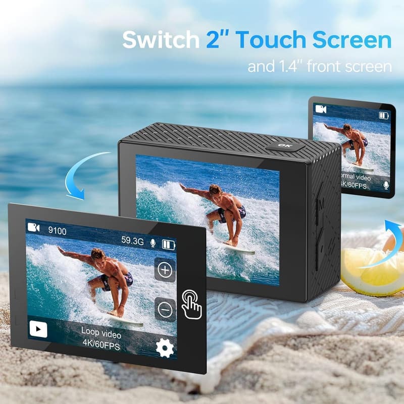 Hiicam Speed 20 4K Actioncam mit 40MP, WiFi & 40m wasserdicht