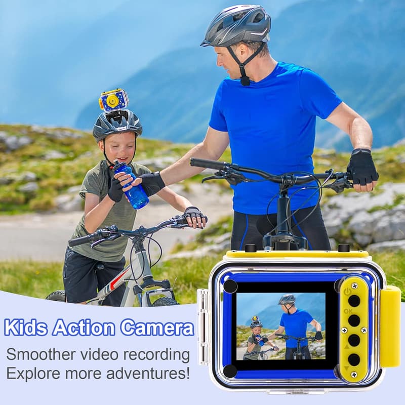 Wasserdichte Kinderkamera mit 32GB SD, 1080P für 3-12 Jahre