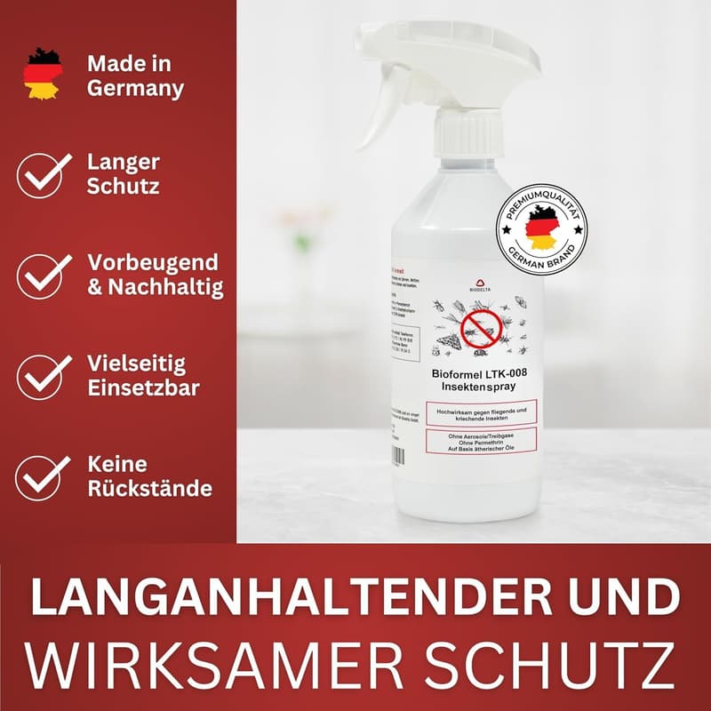 Insektenschutzspray mit Sofort- und Langzeitschutz (500 ml)
