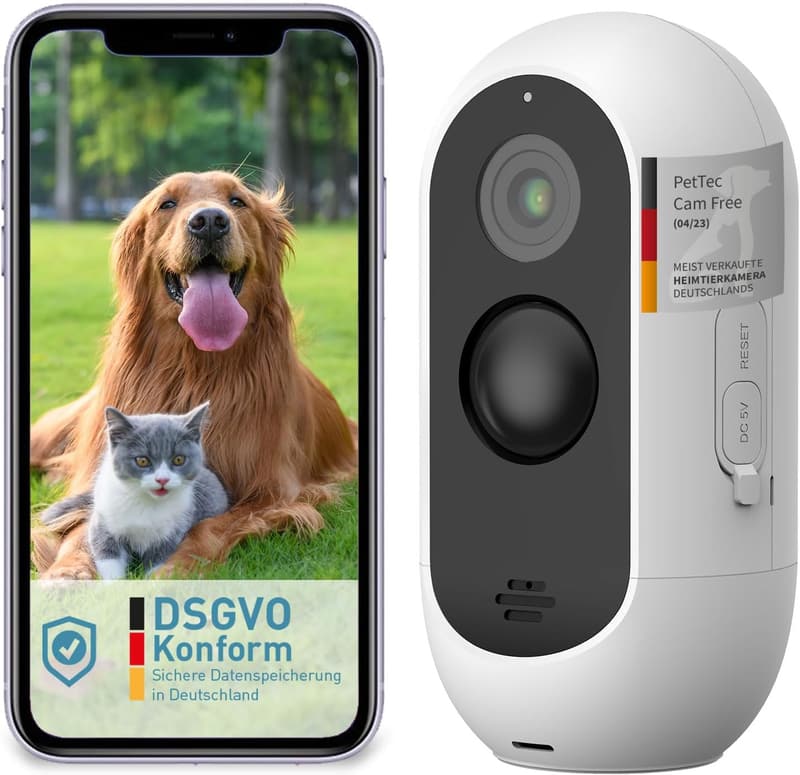 Wetterfeste WLAN-Hundekamera mit 3MP und 2-Wege-Audio