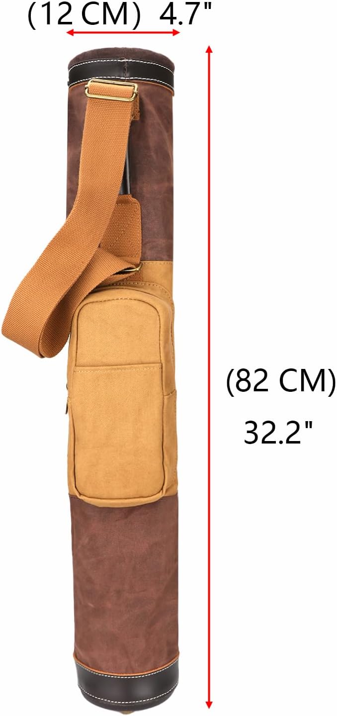 Vintage Golftasche aus Canvas und Leder mit Schultergurt für Männer und Frauen