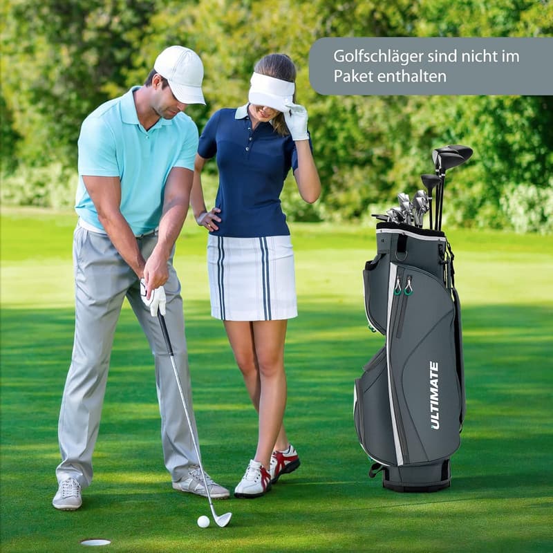 COSTWAY Golf Bag mit 14 Fächern und Regenhaube für Golf Trolley