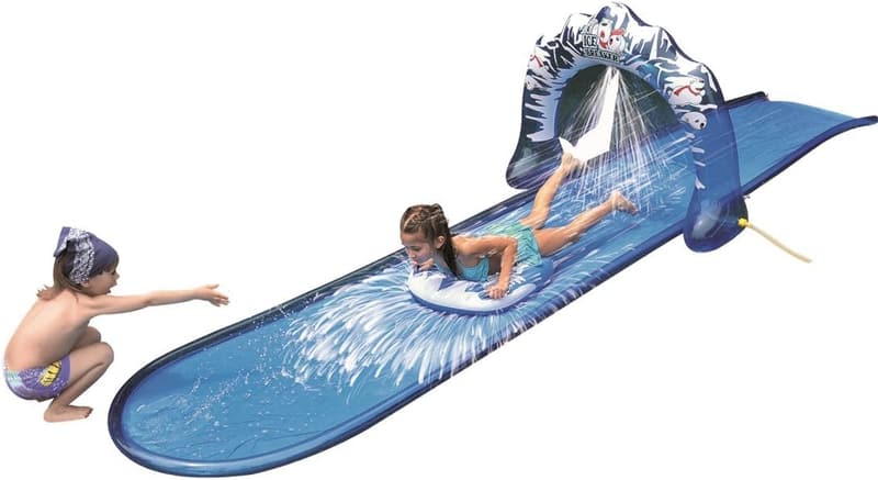 Wasserrutsche 500x95 cm mit Surfboard und Sprühfunktion