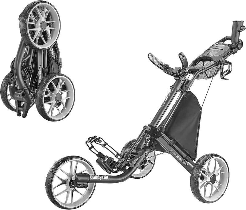 Caddytek CaddyLite EZ V8 Golfwagen, leicht und zusammenklappbar mit Fußbremse