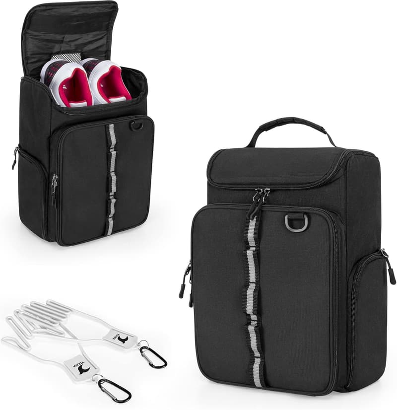 Golfschuhtasche für Herren US 14 mit Handschuhhaltern - Schwarz