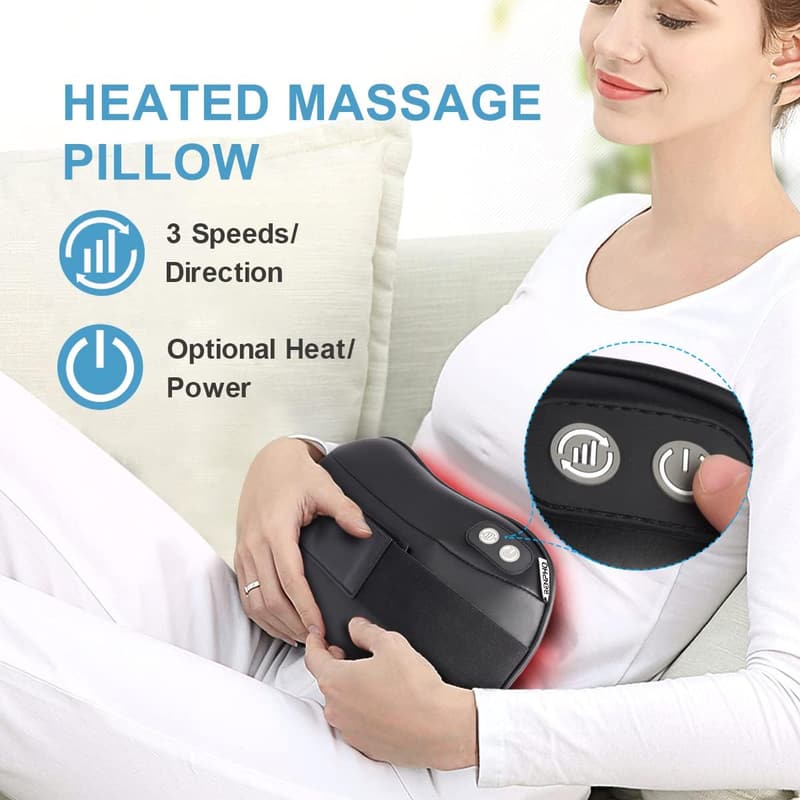 Shiatsu Massagekissen mit Wärmefunktion für Frauen, 3 Geschwindigkeiten