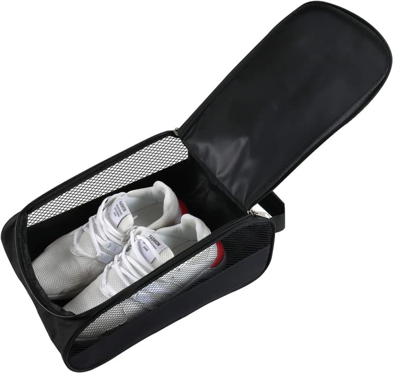 Golf-Schuhtasche mit Belüftung für Herren und Damen, schwarz