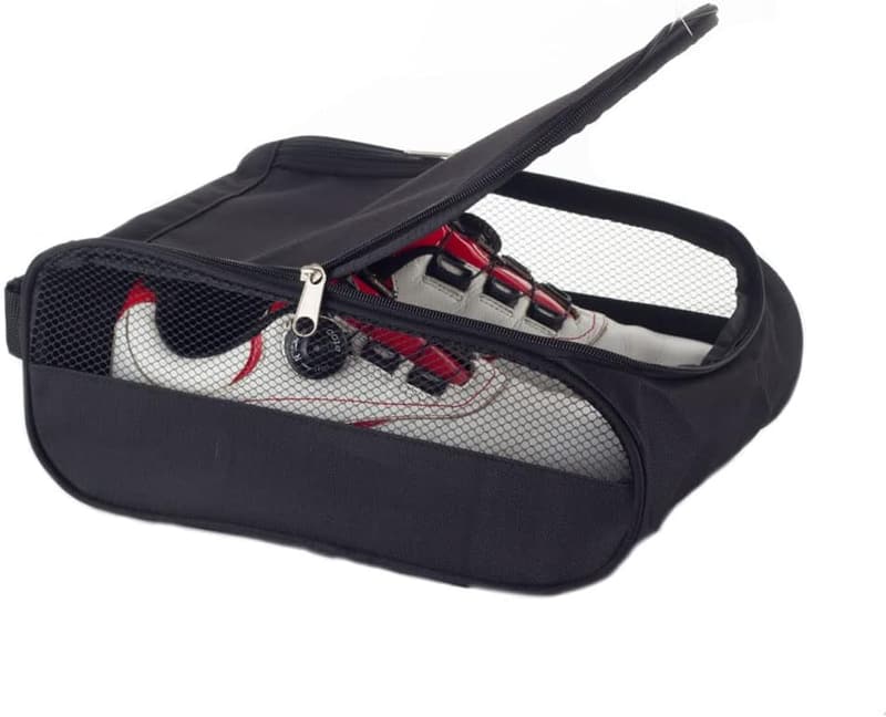 Golfschuhtasche für Herren und Damen mit Belüftung, schwarz