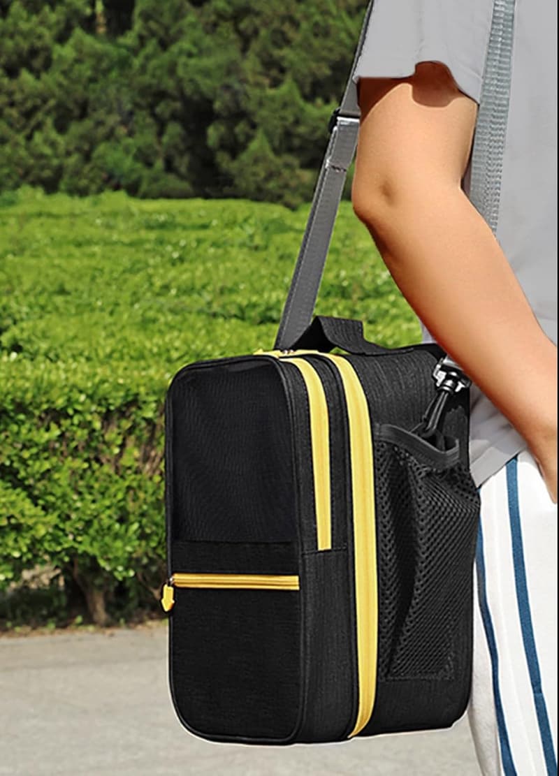 Tragbare, wasserdichte Schuhtasche für Reisen und Golf (Schwarz)