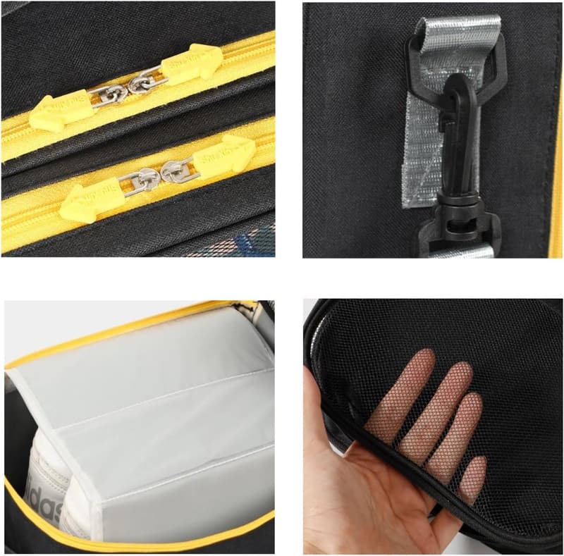 Tragbare, wasserdichte Schuhtasche für Reisen und Golf (Schwarz)