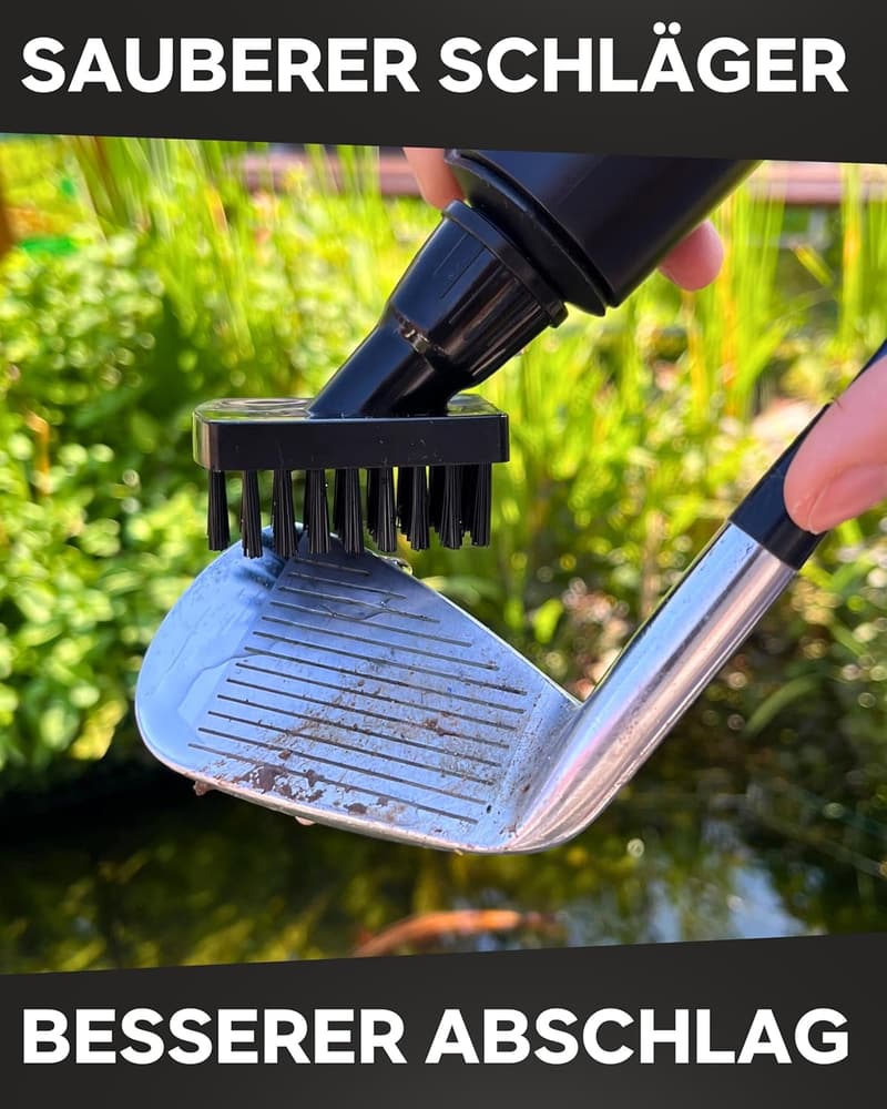 Praktische Golf Bürste mit Wasserbehälter für Golfer, 2er Set