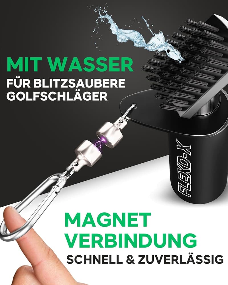 Praktische Golf Bürste mit Wasserbehälter für Golfer, 2er Set
