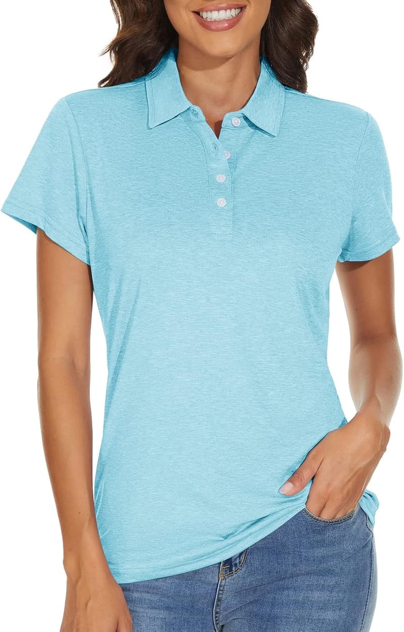Atmungsaktives Kurzarm-Funktionsshirt für Damen – Golf Polo