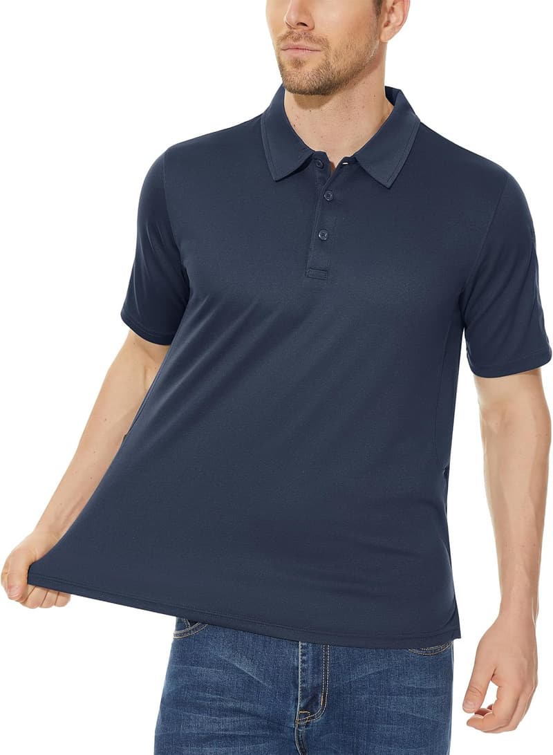 Herren Polo Shirt kurzarm, schnelltrocknend für Sport und Outdoor