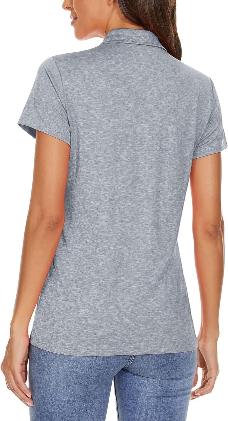 Atmungsaktives Kurzarm Poloshirt für Damen – Schnelltrocknend, ideal für Sport und Freizeit