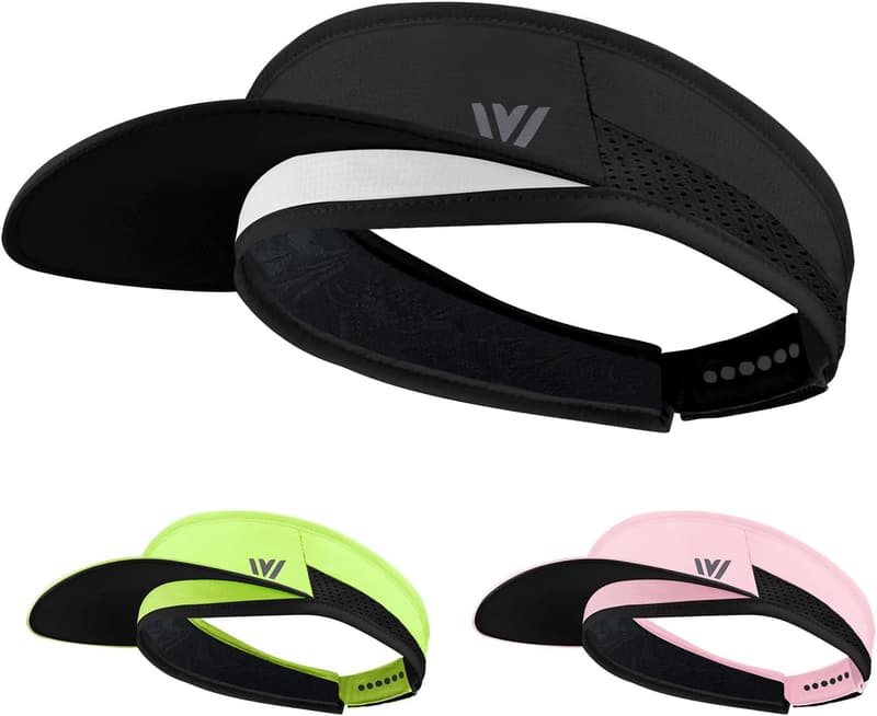 Verstellbare Golf-Sonnenkappe SPF 50, atmungsaktiv und leicht (Schwarz)