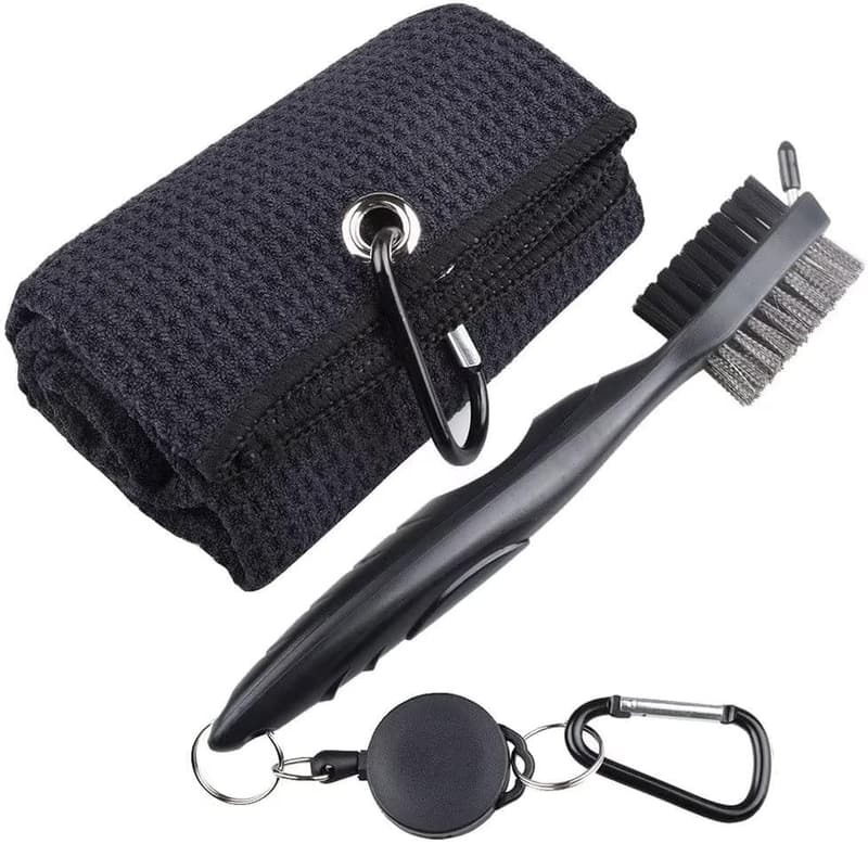 Golf-Reinigungsset: Bürste und Handtuch für Herren, ideal für die Golftasche