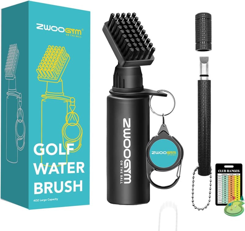 ZWOOGYM Pro Golfschläger-Reiniger-Set mit Wasserbürste und 118 ml Flasche