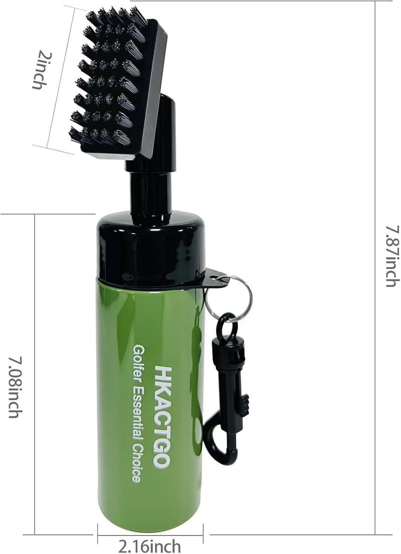 Tragbare Golfbürste mit Sprühflasche und Rillenreiniger, 142 ml