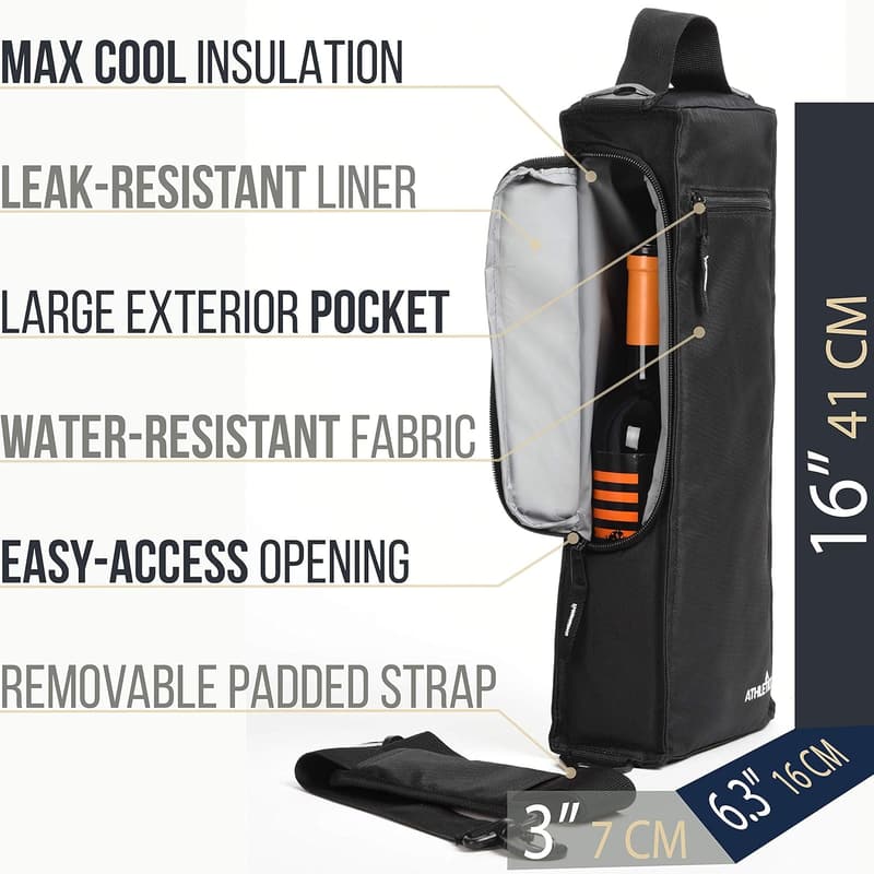 Athletico Kühltasche für Golf – Isolierte Soft-Sided-Tasche für 6 Dosen oder 2 Weinflaschen