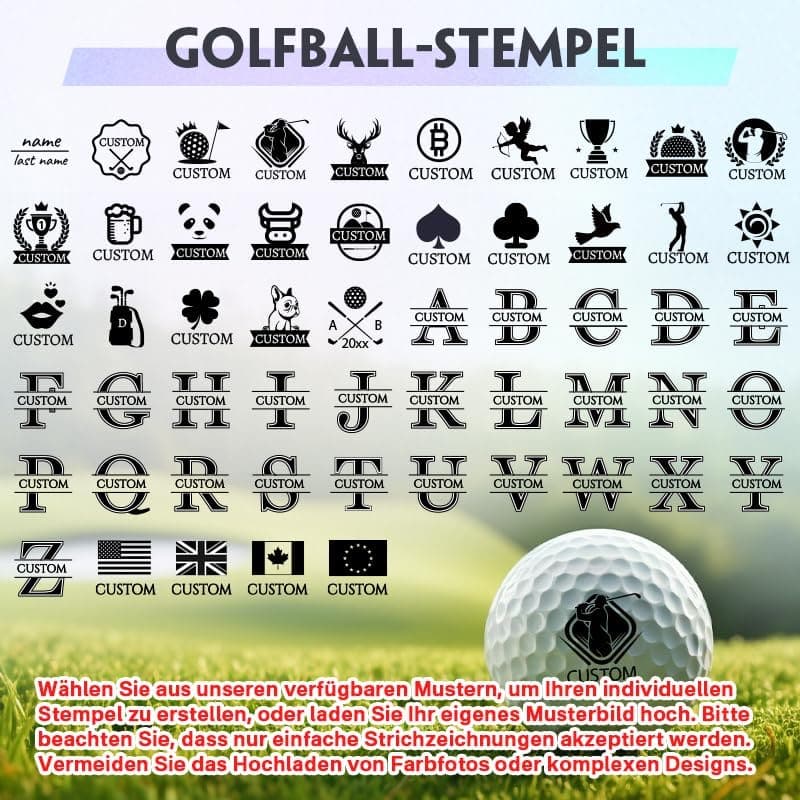 Personalisierte Golfball-Stempel mit Tinte für Golf-Enthusiasten