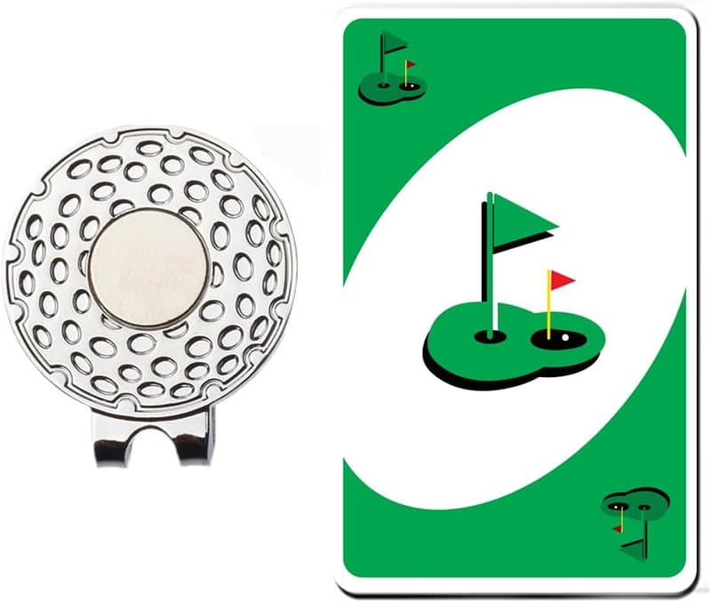 ZWOOGYM Golfballmarker mit Magnetclip - Praktisches Geschenk für Golfer