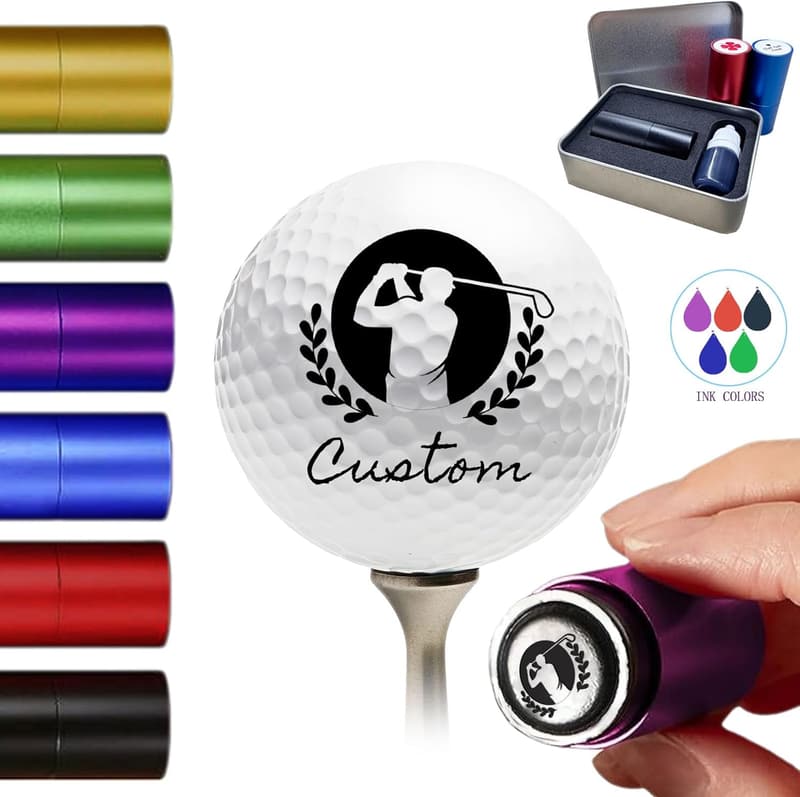 Personalisierte Golfball-Stempel mit Tinte für Golfer - Wiederverwendbar