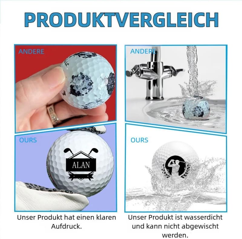 Personalisierte Golfball-Stempel mit Tinte für Golfer - Wiederverwendbar