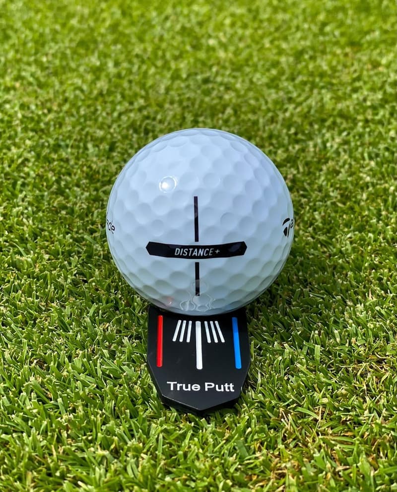 True Putt Golfballmarker mit Ausrichtungslinien, 2er-Pack