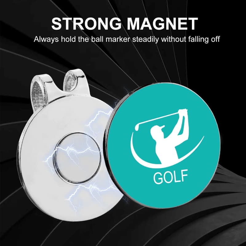 Golf Hut Clips mit Magnetballmarker – 6 Stück für Männer und Frauen