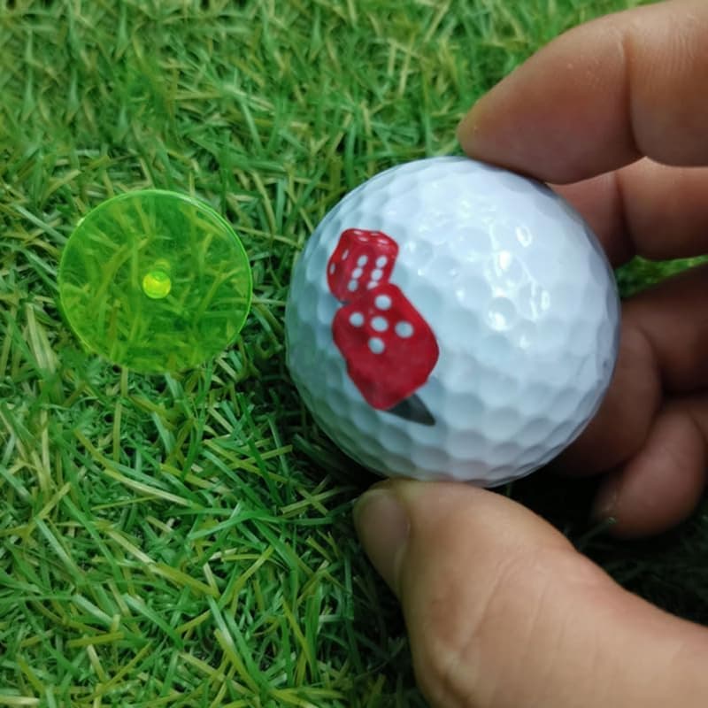 50 Stück Golfballmarker - Runde, transparente Kunststoffmarker für Golf und Baseball
