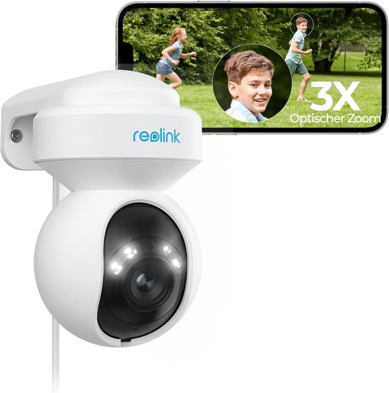 Reolink 5MP PTZ WLAN Außenkamera mit 3x Zoom und Nachtsicht