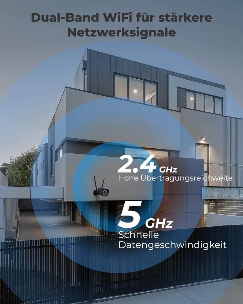 Reolink 2K+ Wetterfeste Außenkamera mit 5MP Nachtsicht und Alarmen