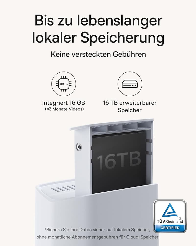 Baseus Überwachungskamera für außen – 2K HD, akkubetrieben, IP67, Nachtsicht, kabellos