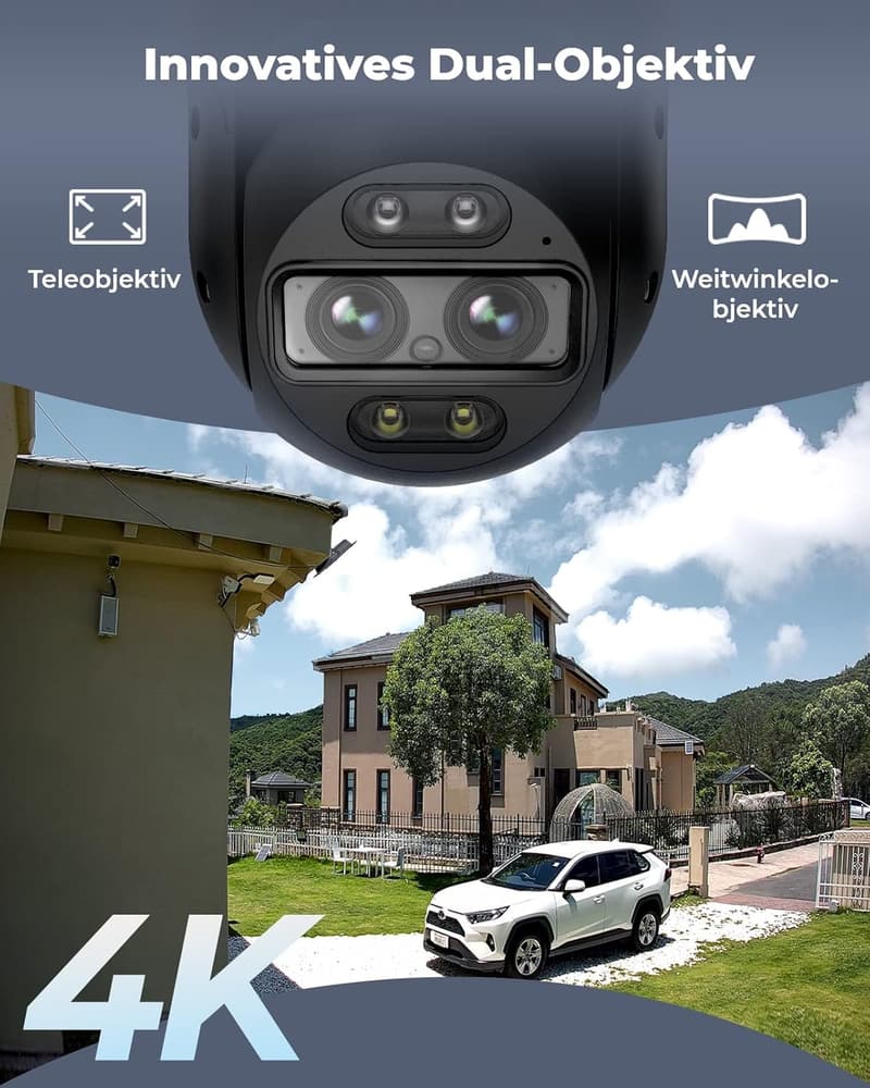 Reolink 4K PTZ Überwachungskamera mit 6X Zoom und Nachtmodus