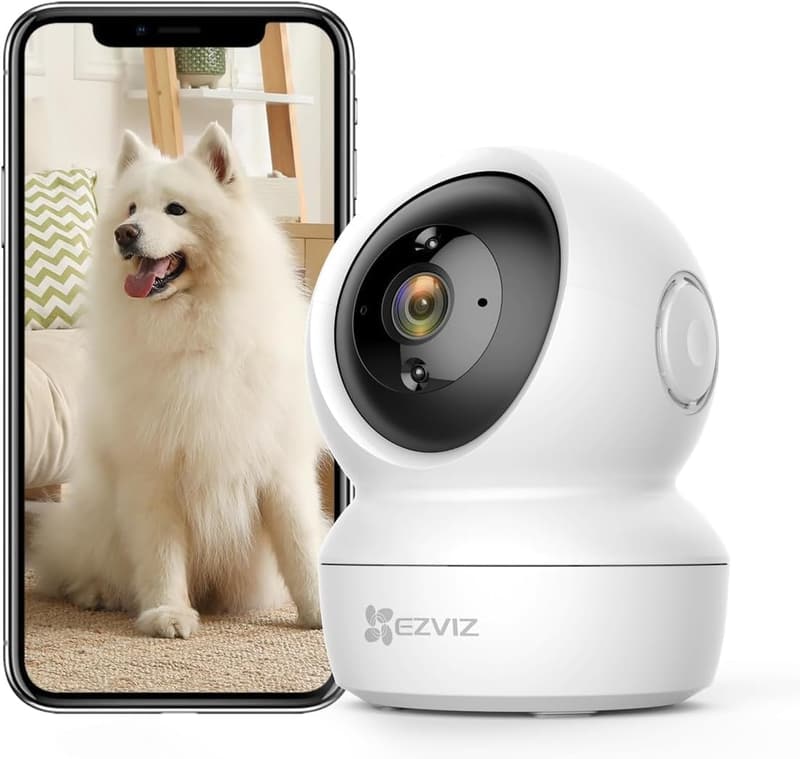 WLAN IP Kamera 1080P mit Zwei-Wege-Audio und Bewegungsverfolgung für Haustiere