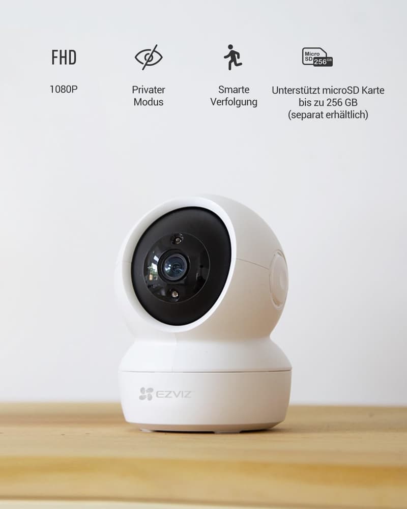 WLAN IP Kamera 1080P mit Zwei-Wege-Audio und Bewegungsverfolgung für Haustiere