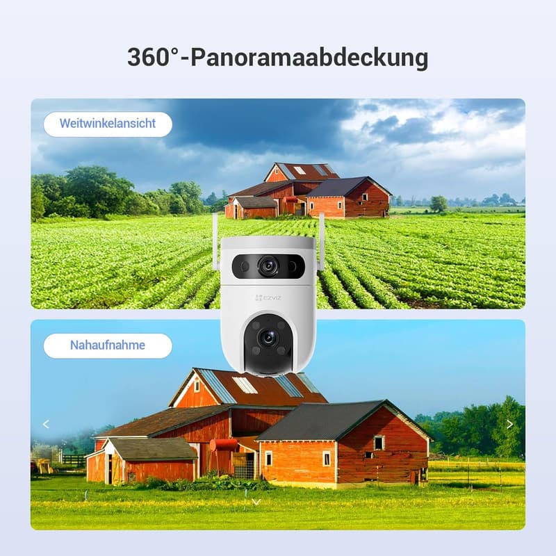 EZVIZ H9c 5MP WLAN Außenkamera mit KI-Tracking und Farbnachtsicht