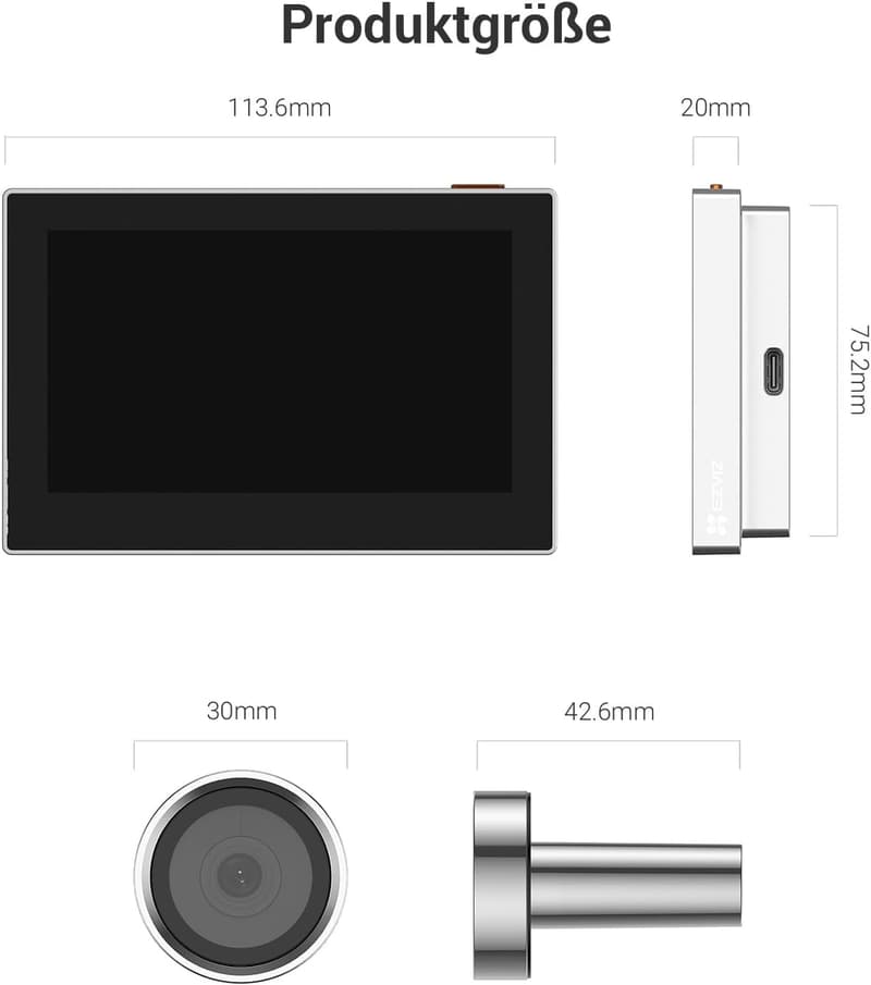 EZVIZ CP2 WLAN Video-Türspion mit 4,3