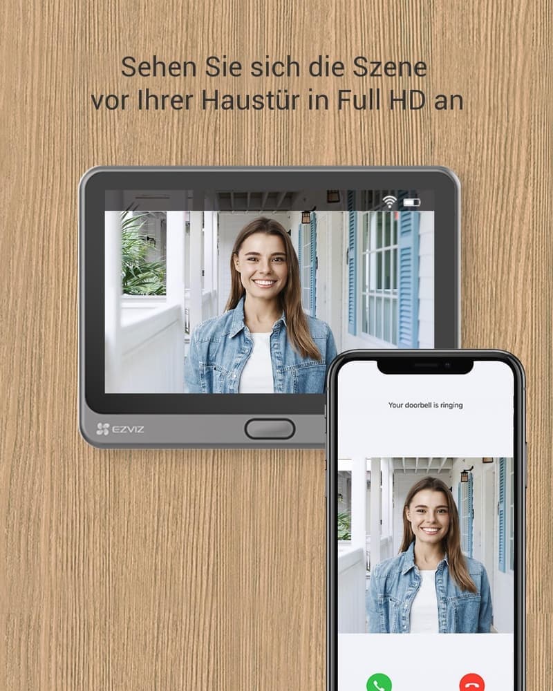 EZVIZ WLAN Türklingel mit 2MP Kamera und 166° Weitwinkel