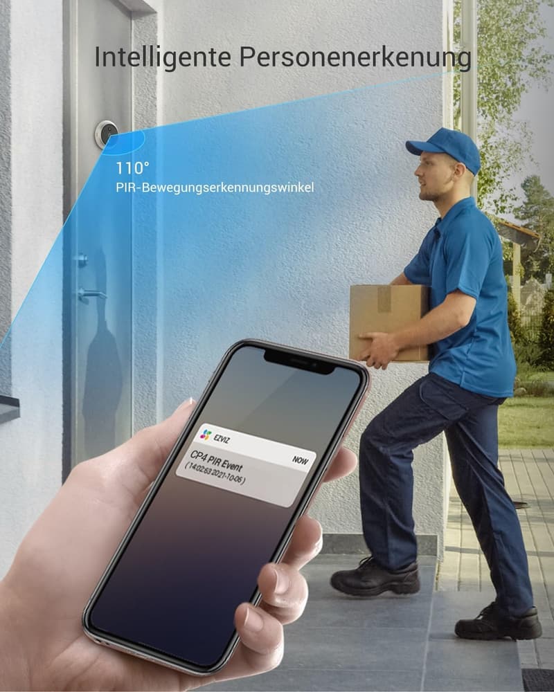 EZVIZ WLAN Türklingel mit 2MP Kamera und 166° Weitwinkel