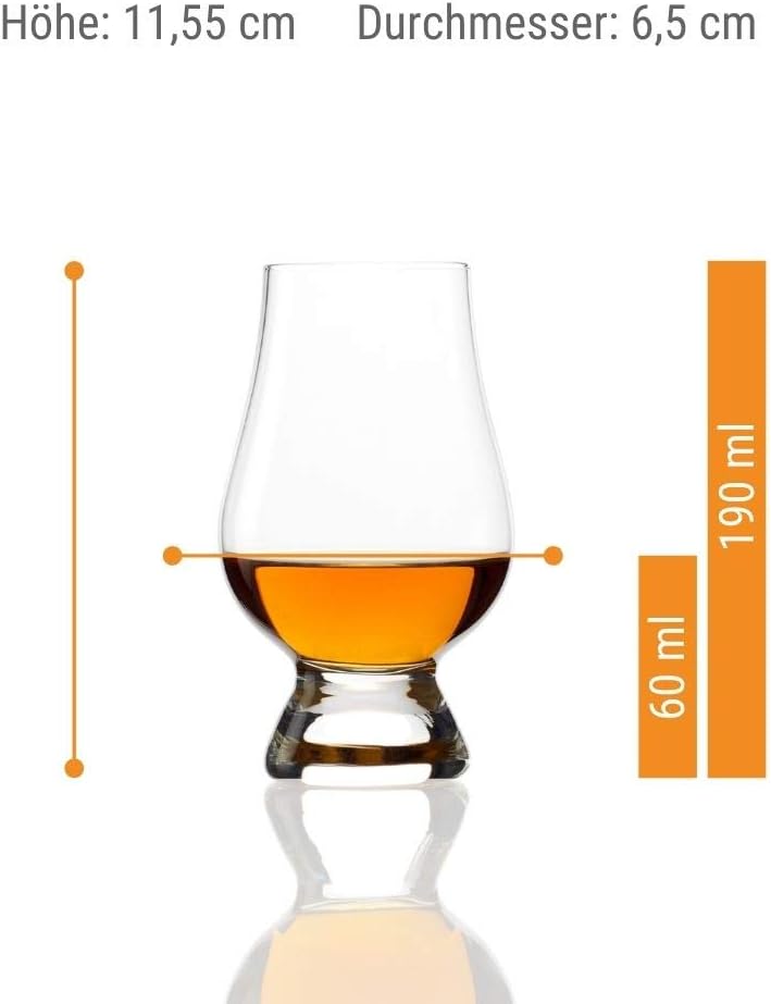 Stölzle Lausitz 4er Set Glencairn Whisky-Gläser, 190ml, spülmaschinenfest