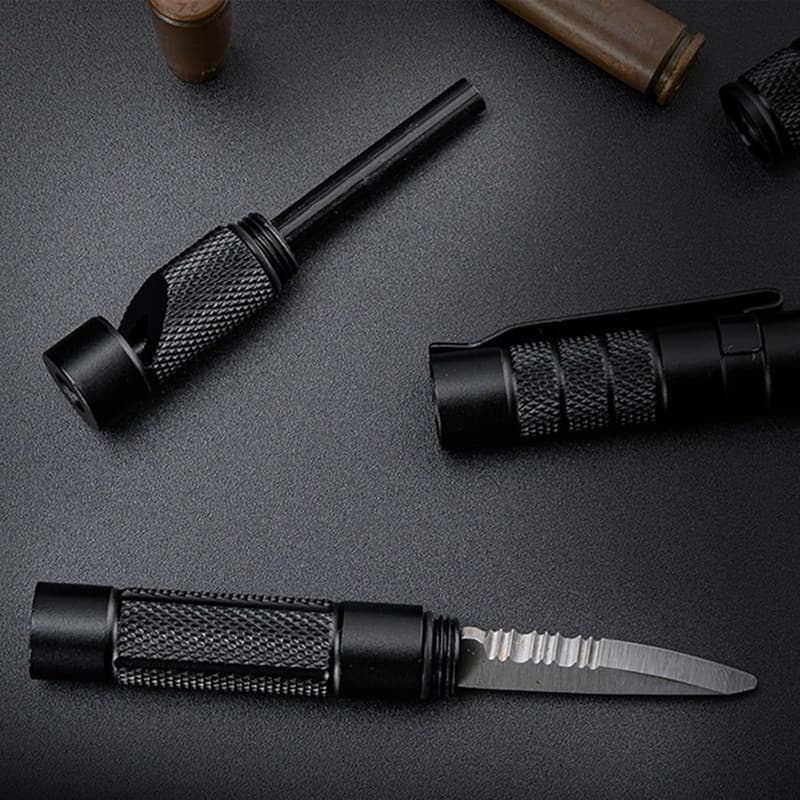 Taktischer Selbstverteidigungsstift mit Glasbrecher und Kompass für Outdoor-Camping