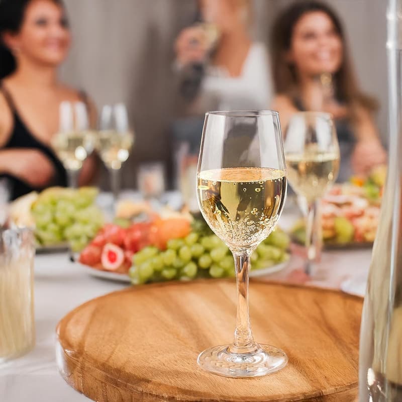 Elegantes 6er-Set Kristall-Weingläser für süße Weine, spülmaschinenfest